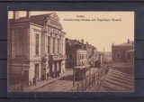 GALATI STRADA BRASOVENIEI TEATRUL PAPADOPOL TRAMVAI CIRCULATA 1917 FELDPOST, Printata