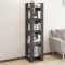 Gossi biblioteca/separator camera, gri, 41x35x160 cm, lemn masiv pin
