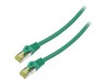 Patch cord S/FTP 6a 0,5m verde LSZH 27AWG, Lanberg