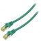 Patch cord S/FTP 6a 0,5m verde LSZH 27AWG