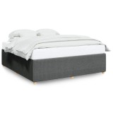 Cumpara ieftin Cadru de pat fara saltea, gri inchis, 180x200 cm, textil