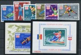 1976 , Lp 901 , Lp 902 , Lp 903 , Jocurile Olimpice de Iarna Innsbruck ,serie , colita dantelata si nedantelata - MNH