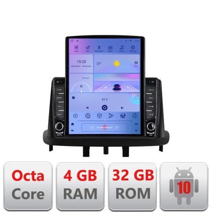 Navigatie Renault Megane 3 Fluence G-145 ecran tip TESLA 9.7&quot; cu Android Radio Bluetooth Internet GPS WIFI 4+32GB DSP CarStore Technology