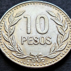 Moneda 10 PESOS - COLUMBIA, anul 1989 * cod 4130 A