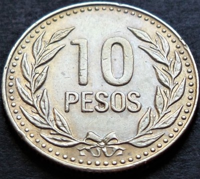 Moneda 10 PESOS - COLUMBIA, anul 1989 * cod 4130 A foto
