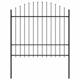 vidaXL Gard de grădină Woerden cu v&acirc;rf tip suliță din oțel 170x175 cm negru 144944