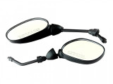 Oglinzi Moto Negre M8 Revo - Scuter, Motocicleta, ATV - Vizibilitate Sporita, Brat Otel, Carcasa Plastic, 90x140mm