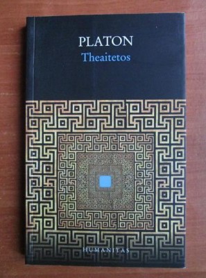 Theaitetos Platon trad. noua A. Cornea foto