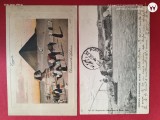 Egipt -Piramidele si Aswan , grup doua carti postale deosebite , interesante , de colectie, Circulata, Printata
