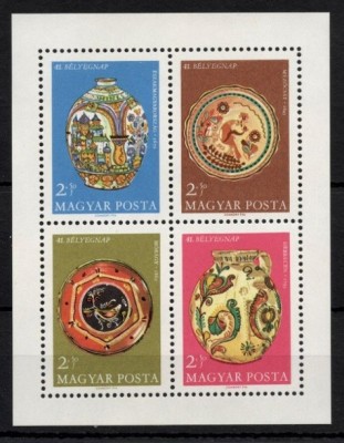 s3 - Ungaria 1968 - Ziua marciibloc neuzat MNH foto