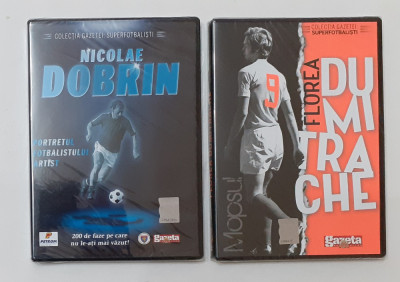 DVD Nicolae Dobrin + Florea Dumitrache Colectia Superfotbalisti Fotbal (SIGILATE foto