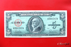 CUBA - 5 Pesos 1960 foto