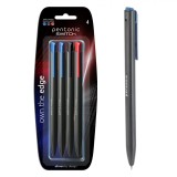 Set Pixuri Ballpen Pentonic, Grip Triunghiular, Multicolor, V&acirc;rf 0.7mm, 4 Bucăți