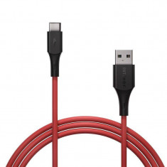 Cablu pentru incarcare si transfer de date BlitzWolf BW-TC19 USB/USB Type-C Super Charge Quick Charge 3.0 40W 5A 1.8m Rosu foto