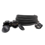 Prelungitor Hepol 15m cu fisa dubla IP44
