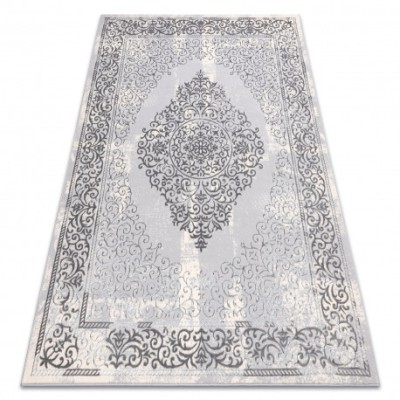 Covor CORE W7161 Rosette Vintage - structural, două niveluri de l&amp;acirc;nă, gri, 140x190 cm foto