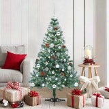 VidaXL Brad de Crăciun artificial cu 150 LED Verde 150 cm PVC și Oțel 3396706