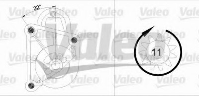 Starter RENAULT SYMBOL I (LB0/1/2) (1998 - 2008) VALEO 455936 foto