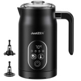 Aparat Pentru Spuma De Lapte 4 in 1 JustZEN&reg;, Spumare Cald, Rece, Ideal Pentru Latte, Cappuccino, Frappe, Functie de Incalzire Lapte, 300ml