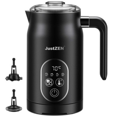 Aparat Pentru Spuma De Lapte 4 in 1 JustZEN&amp;reg;, Spumare Cald, Rece, Ideal Pentru Latte, Cappuccino, Frappe, Functie de Incalzire Lapte, 300ml foto