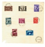 1937 - UFSR, sport, serie stampilata pe fragment