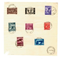 1937 - UFSR, sport, serie stampilata pe fragment