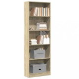 Gossi biblioteca, stejar sonoma, 60x24x176 cm, lemn prelucrat