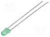 Dioda LED, 3mm, verde, 4...12mcd, 10mA, 2,1...2,45V, KINGBRIGHT ELECTRONIC - L-934PGT