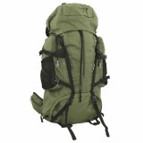 Rucsac de drumetie, verde kaki, 100 L, tesatura oxford