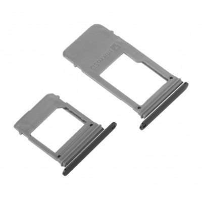 Suport SIM - Card Samsung Galaxy A5 (2017) A520 / A7 (2017) A720, Negru foto