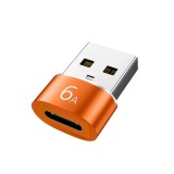 Cumpara ieftin Adaptor OTG, de la USB tata la Type-C mama, 60W, Portocaliu, Dactylion
