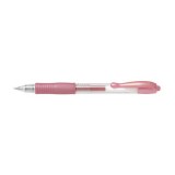 Roller cu gel G-2 Metalic Pilot 0.7 mm varf mediu roz