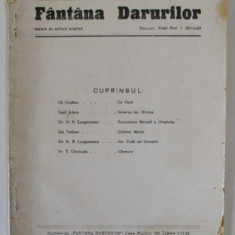 FANTANA DARURILOR , REVISTA DE CULTURA CRESTINA , ANUL XIV , NR. 3 -4 , 1945