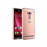 Cumpara ieftin Husa Bumper Aluminiu Mirror Roz Iberry Pentru Asus ZenFone 2 Laser 5.0 ZE500KL