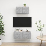 VidaXL Set dulapuri TV, 2 piese, gri beton, PAL