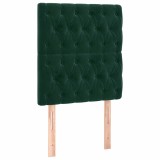 Cumpara ieftin Tablie de pat verde inchis 80x7x118/128 cm catifea