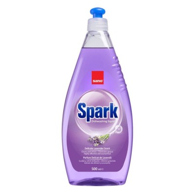 Detergent lichid pentru vase Sano Spark, parfum lavanda, 500 ml foto