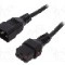 Cablu alimentare AC, 1m, 3 fire, culoare negru, IEC C19 mama, IEC C20 tata, IEC LOCK - IEC-PC1284