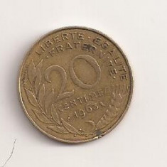 Moneda Franta - 20 Centimes 1963 v4