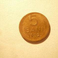 Moneda 5 Bani 1952 RPR bronz cal. F.Buna