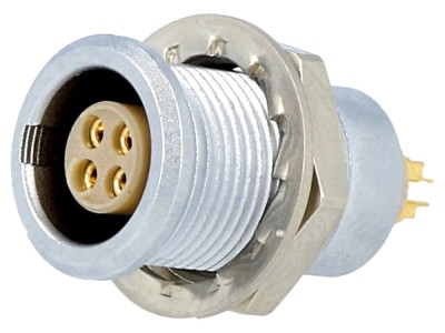 Conector circular 0B mamă 4 pini foto
