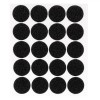 Autocolante Velcro Rotunde Negre 2cm, 20 Buc. Fixare Obiecte Mici, Poliester/Nailon, Universal