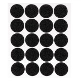Autocolante Rotunde Velcro, 20 Bucăți, Culoare Negru, Diametru 2cm, Fixare Obiecte Mici, Oem