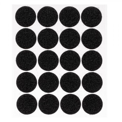Autocolante Rotunde Velcro, 20 Bucăți, Culoare Negru, Diametru 2cm, Fixare Obiecte Mici foto