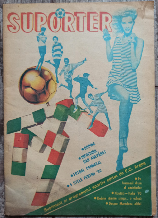 Revista Suporter 1989, supliment al programului sportiv FC Arges