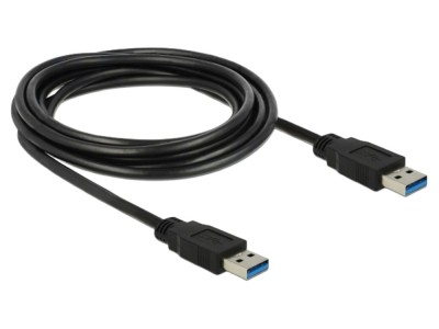 Cablu USB A mufă aurit 3m foto