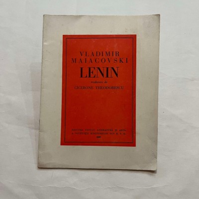 Cicerone Theodorescu - Vladimir Maiacovski - Lenin foto
