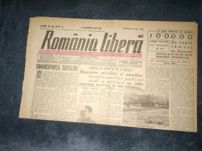 ZIAR ROMANIA LIBERA 23 FEBRUARIE 1946 foto