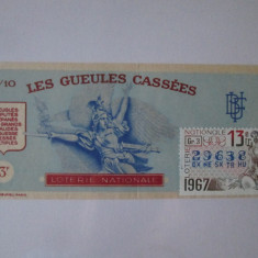 Bilet Loteria Franceză 1967