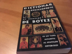 DICTIONAR ENCICLOPEDIC AL NUMELOR DE BOTEZ. CU UN ALFABET AL SFINTILOR ORTODOCSI foto